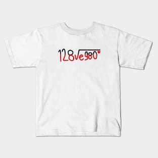 I Love you Math Kids T-Shirt